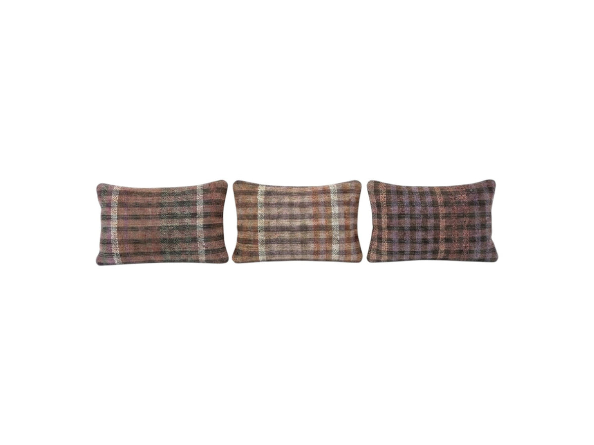 Türk Kilim Kırlent Kılıfı 3'li Set 40 x 60 cm