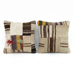 Türk Kilim Kırlent Kılıfı 2'li Set 50 x 50 cm