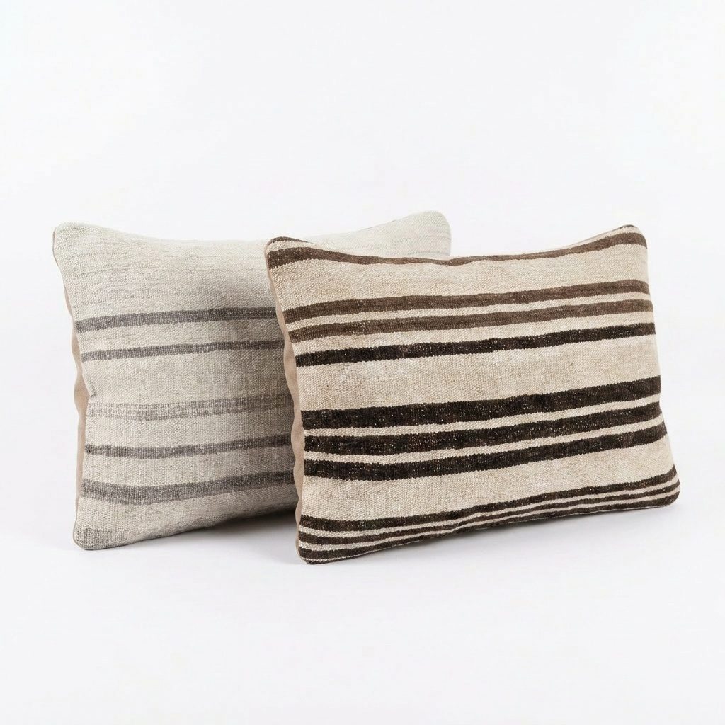 Türk Kilim Kırlent Kılıfı 2'li Set 40 x 60 cm