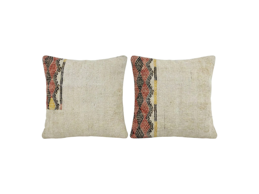 Türk Kilim Kırlent Kılıfı 2'li Set 60 x 60 cm