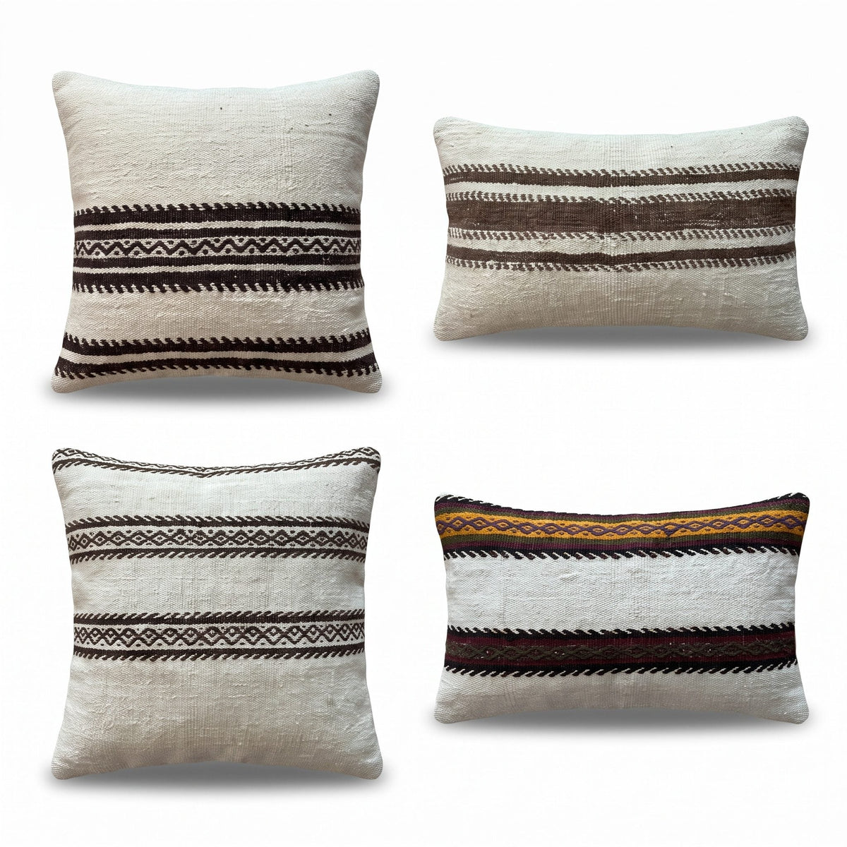 Türk Kilim Kırlent Kılıfı 4'li Set 41 x 61 cm