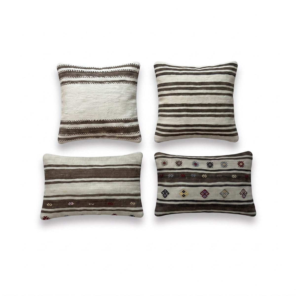 Türk Kilim Kırlent Kılıfı 4'li Set 51 x 51 cm