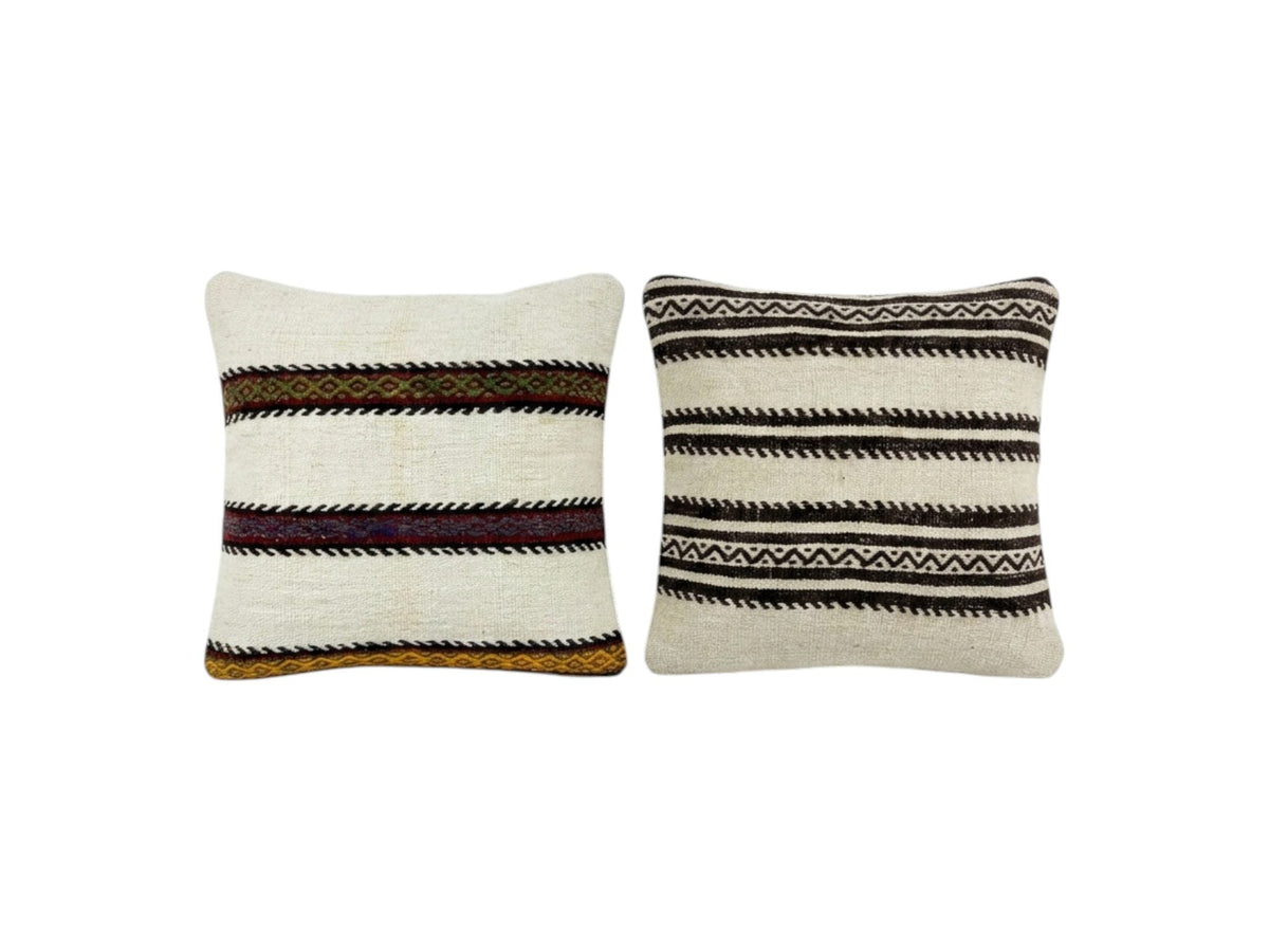 Türk Kilim Kırlent Kılıfı 2'li Set 50 x 50 cm