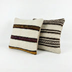Türk Kilim Kırlent Kılıfı 2'li Set 50 x 50 cm