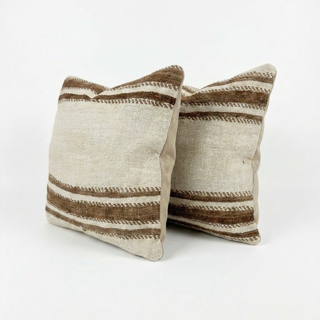 Türk Kilim Kırlent Kılıfı 2'li Set 50 x 50 cm