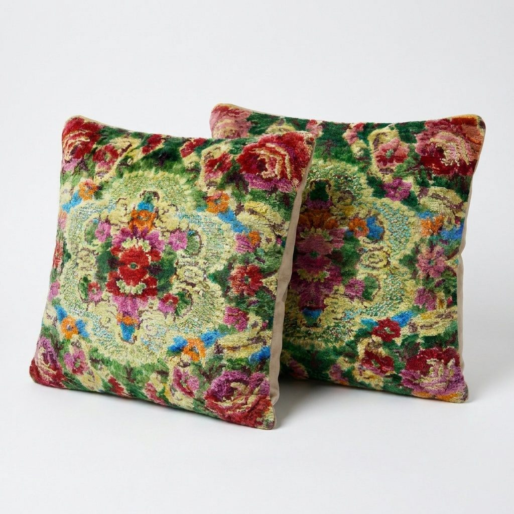 Türk Kilim Kırlent Kılıfı 2'li Set 38 x 43 cm