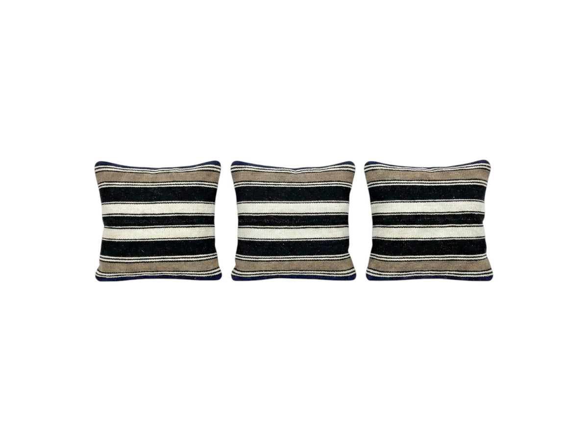 Türk Kilim Kırlent Kılıfı 3'li Set 40 x 40 cm