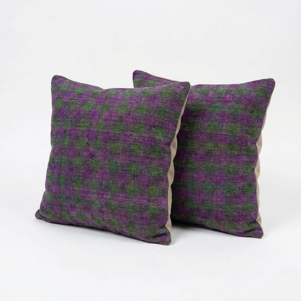 Türk Kilim Kırlent Kılıfı 2'li Set 40 x 40 cm