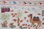 Vintage Deve Desenli El İşlemesi Duvar Örtüsü 51 x 188 cm
