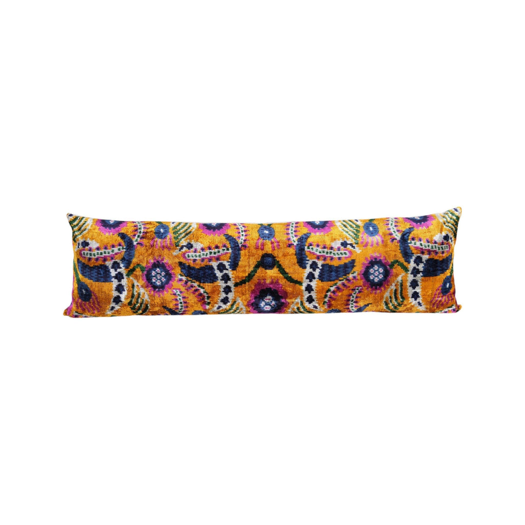 İpek Ikat Kadife Kırlent Kılıfı 40 x 127 cm