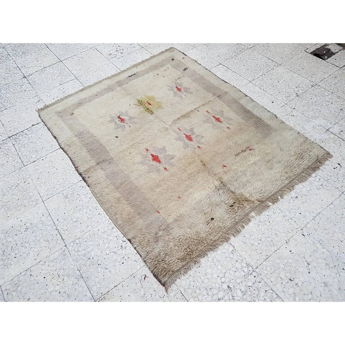 Vintage Türk Tulu Halı 115 x 143 cm