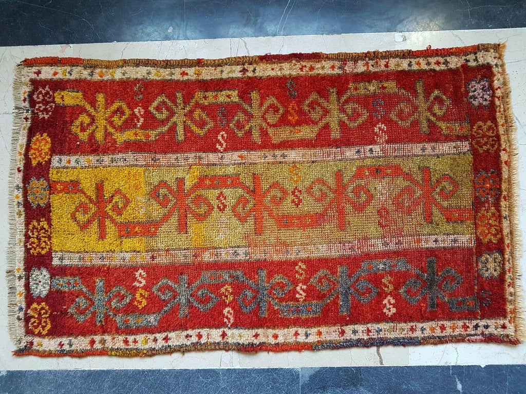 Vintage Anadolu Yastık Halı 55 x 94 cm