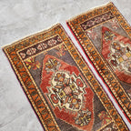 Vintage Uşak Yastık Halı 2'li Set 52 x 93 cm