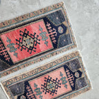 Vintage Türk Yastık Halı 2'li Set 49 x 81 cm