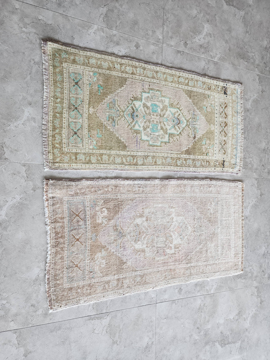 Vintage Türk Yastık Halı 2'li Set 50 x 99 cm