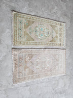 Vintage Türk Yastık Halı 2'li Set 50 x 99 cm