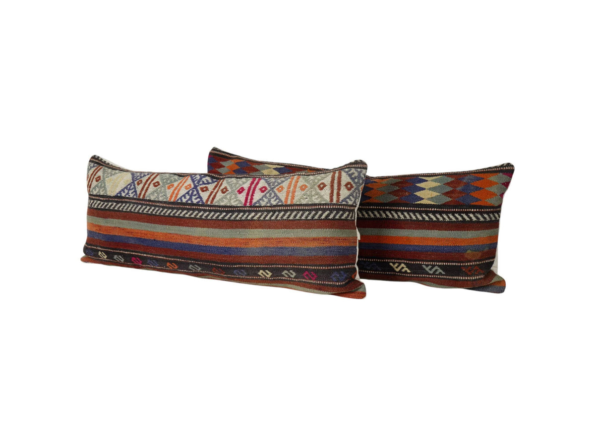 Kilim Kırlent Kılıfı 2'li Set 38 x 100 cm