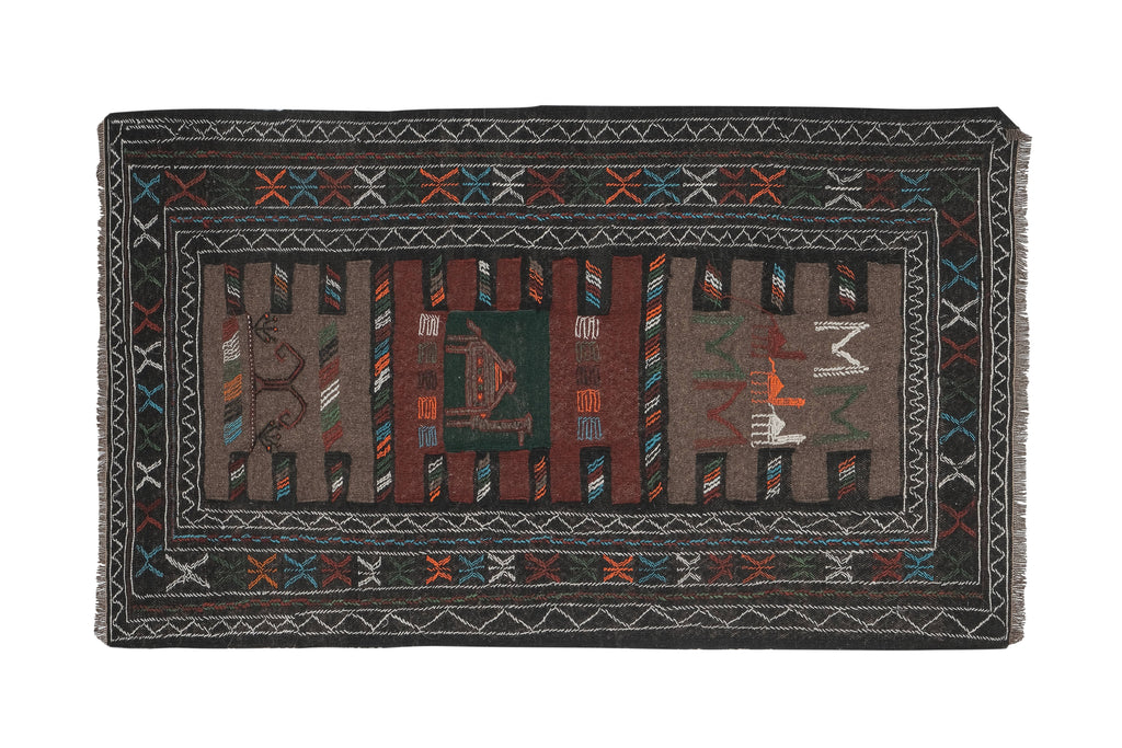 Vintage Sumak Kilim 112 x 190 cm