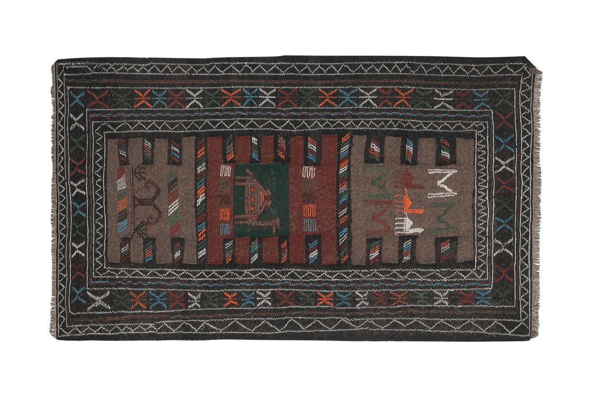 Vintage Sumak Kilim 112 x 190 cm