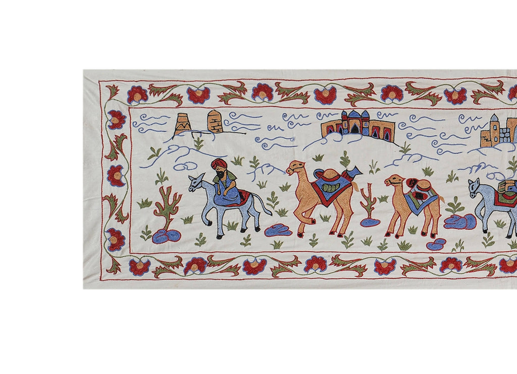 El İşlemesi Suzani Yolluk 50 x 185 cm