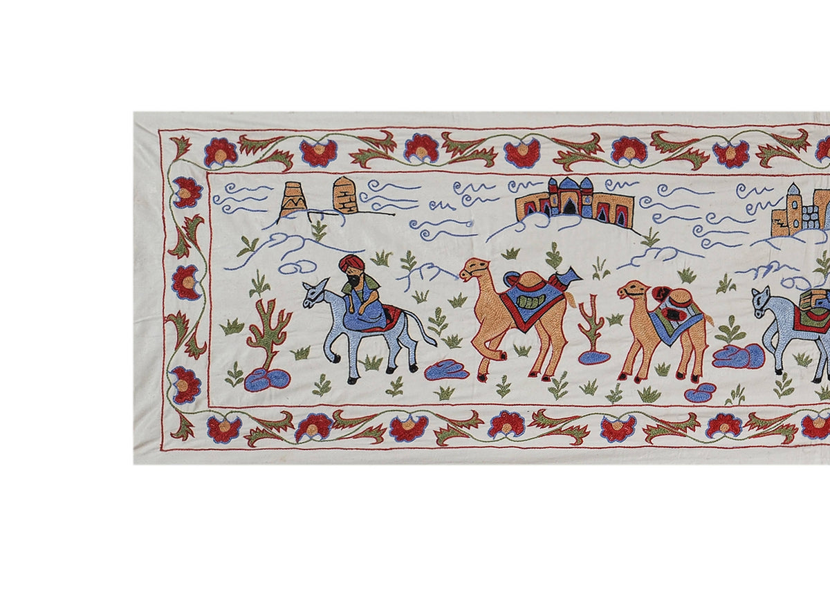 El İşlemesi Suzani Yolluk 50 x 185 cm