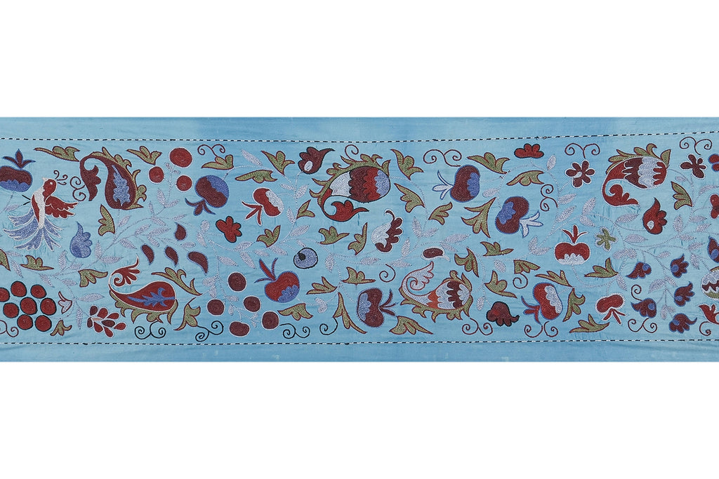 El İşlemesi Suzani Duvar Örtüsü 53 x 190 cm