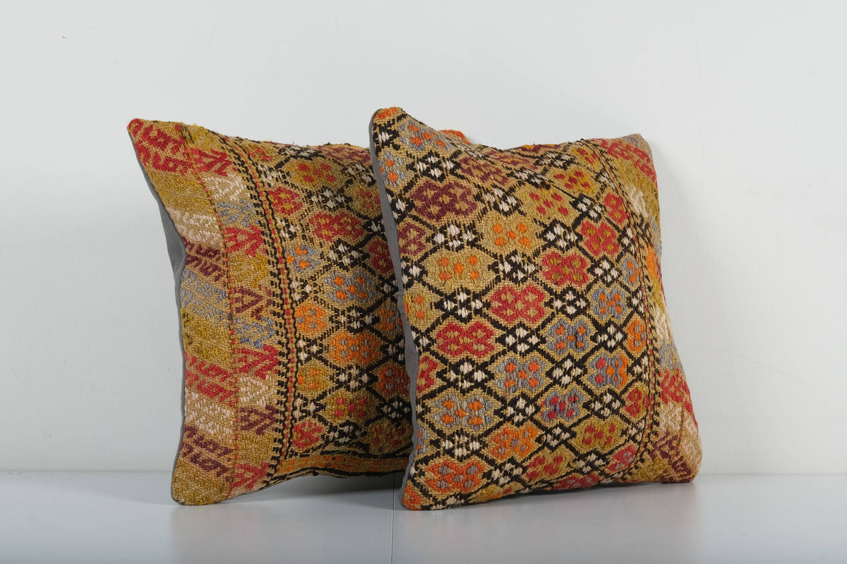 Kilim Kırlent Kılıfı 2'li Set 40 x 40 cm