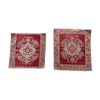 Vintage Türk Yastık Halı 2'li Set 61 x 70 cm