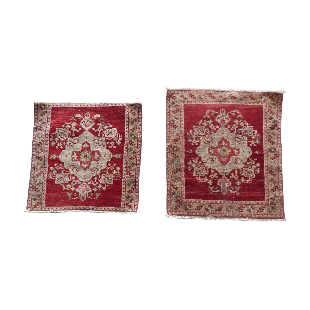 Vintage Türk Yastık Halı 2'li Set 61 x 70 cm