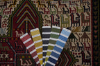 Vintage Hayvan Desenli Sumak Kilim Yolluk 104 x 285 cm