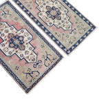 Vintage Türk Yastık Halı 2'li Set 55 x 98 cm