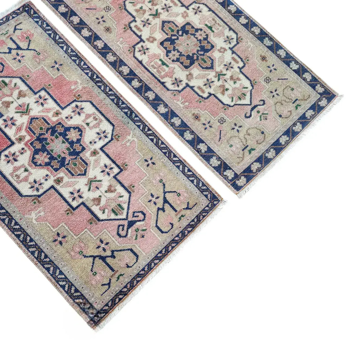 Vintage Türk Yastık Halı 2'li Set 55 x 98 cm