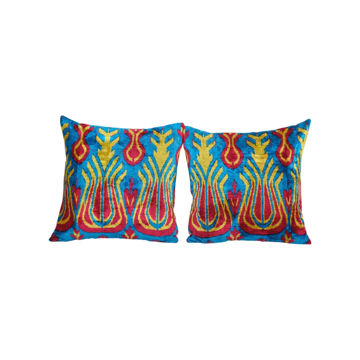 İpek Ikat Kadife Kırlent Kılıfı 51 x 51 cm