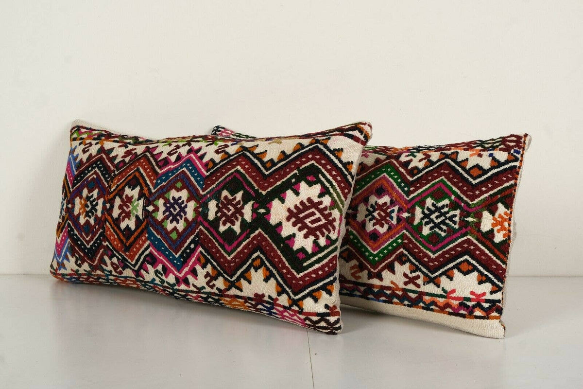 Kilim Kırlent Kılıfı 2'li Set 30 x 60 cm