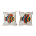 Balık Desenli Suzani Kırlent Kılıfı 2'li Set 45 x 46 cm