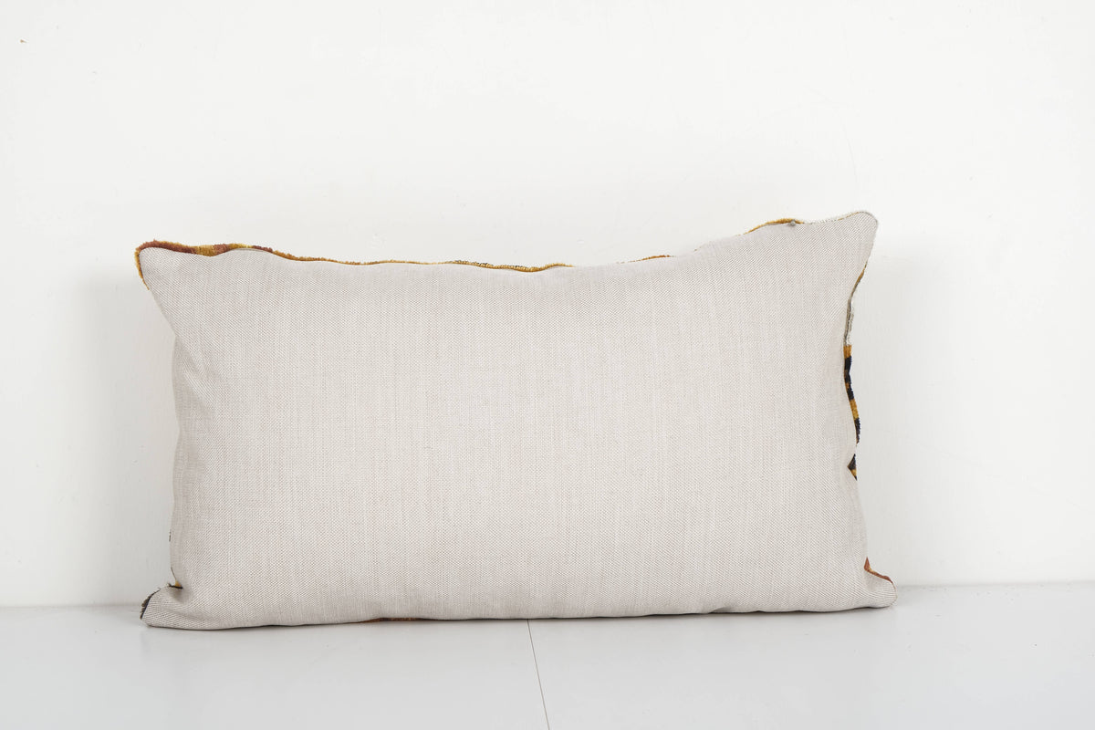 İpek Ikat Kadife Kırlent Kılıfı 37 x 63 cm