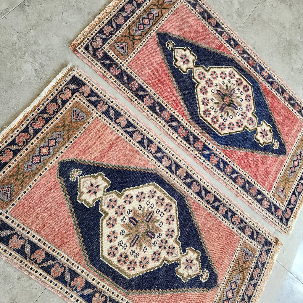 Vintage Uşak Yastık Halı 2'li Set 57 x 100 cm