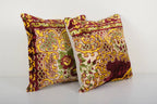 İpek Ikat Kadife Kırlent Kılıfı 2'li Set 50 x 50 cm