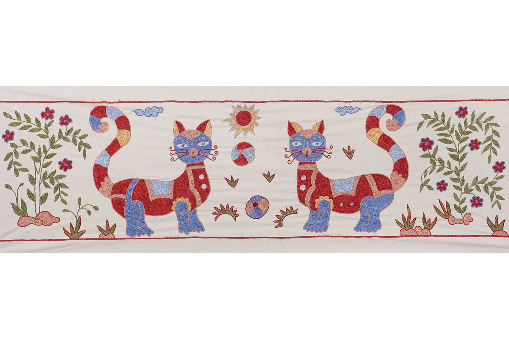 At Desenli Suzani Duvar Örtüsü 50 x 148 cm