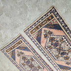 Vintage Türk Yastık Halı 2'li Set 58 x 108 cm