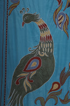 Tavus Kuşu Desenli Suzani Duvar Örtüsü 53 x 187 cm
