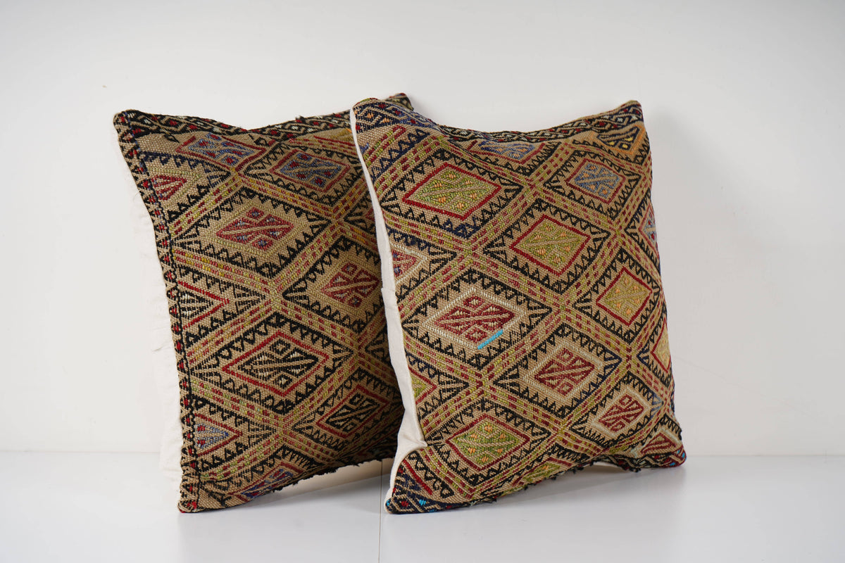 Kilim Kırlent Kılıfı 2'li Set 50 x 50 cm
