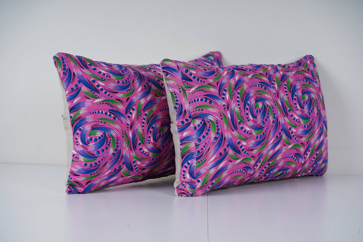 Özbek Baskılı Kırlent Kılıfı 2'li Set 28 x 47 cm