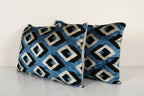 İpek Ikat Kadife Kırlent Kılıfı 2'li Set 40 x 60 cm