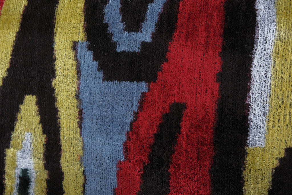 İpek Ikat Kadife Kırlent Kılıfı 3'li Set 40 x 60 cm