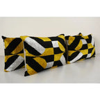 İpek Ikat Kadife Kırlent Kılıfı 2'li Set 40 x 60 cm