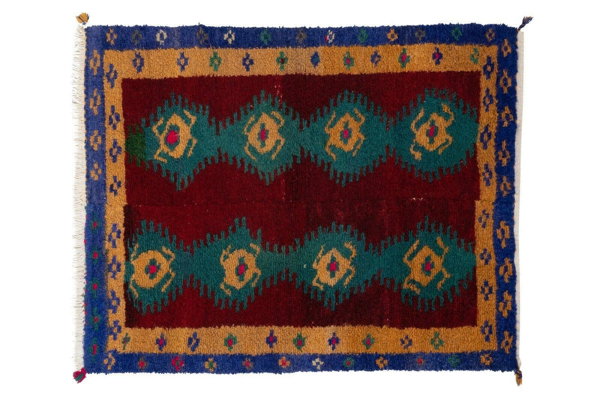 Vintage Türk Tulu Halı 110 x 132 cm