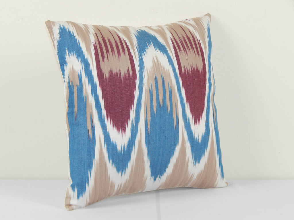 İpek Ikat Kadife Kırlent Kılıfı 32 x 32 cm