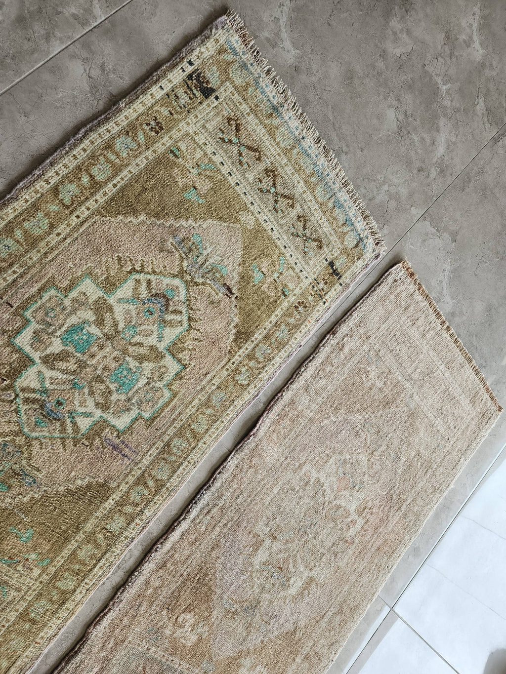 Vintage Türk Yastık Halı 2'li Set 50 x 99 cm
