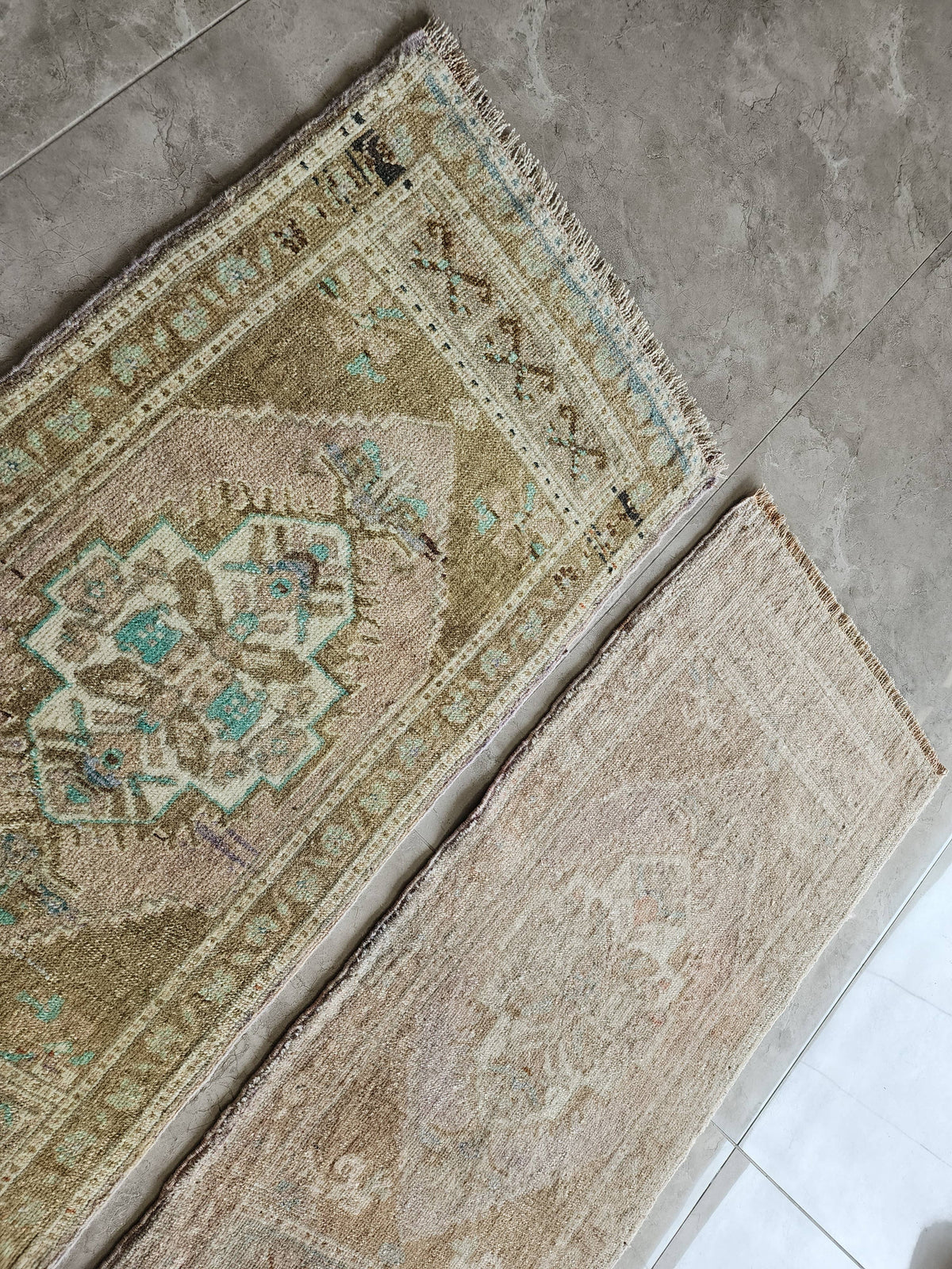 Vintage Türk Yastık Halı 2'li Set 50 x 99 cm